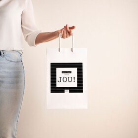 Giftbag klein - Speciaal voor jou - zwart/wit - mt 24 x 12 x 36 per 12