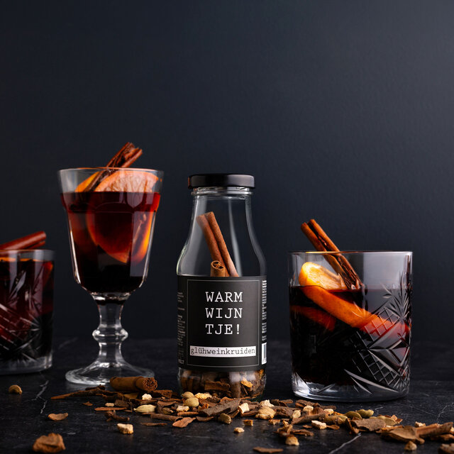 Warm wijntje - gluhwein kruiden in flesje - per 6