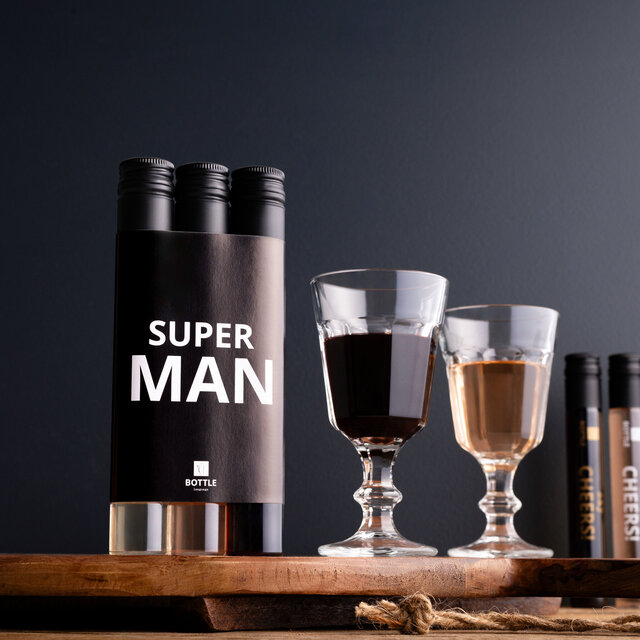 3 wijntubes - Super MAN! - per 12