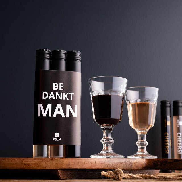 3 wijntubes - Bedankt MAN! - per 12