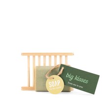 Soapbar met zeepbakje  - Big kisses - per 6