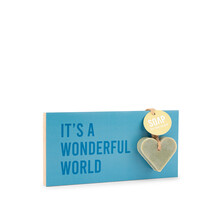 Tegeltje - It's a wonderful world - per 6