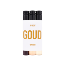 PPL - 3 wijntubes - Wit/Gouden wikkel - Jij bent GOUD waard - per 6