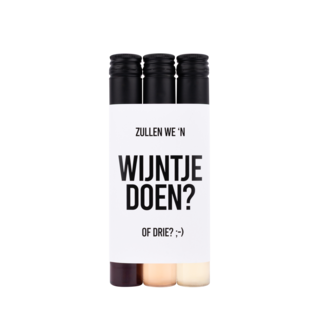 PRIMERA - 3 wijntubes - Zullen we een wijntje doen - per 6