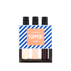PRIMERA - Wijngift - tubes in rekje - Jij bent een echte TOPPER, 3 x proost! - per 6