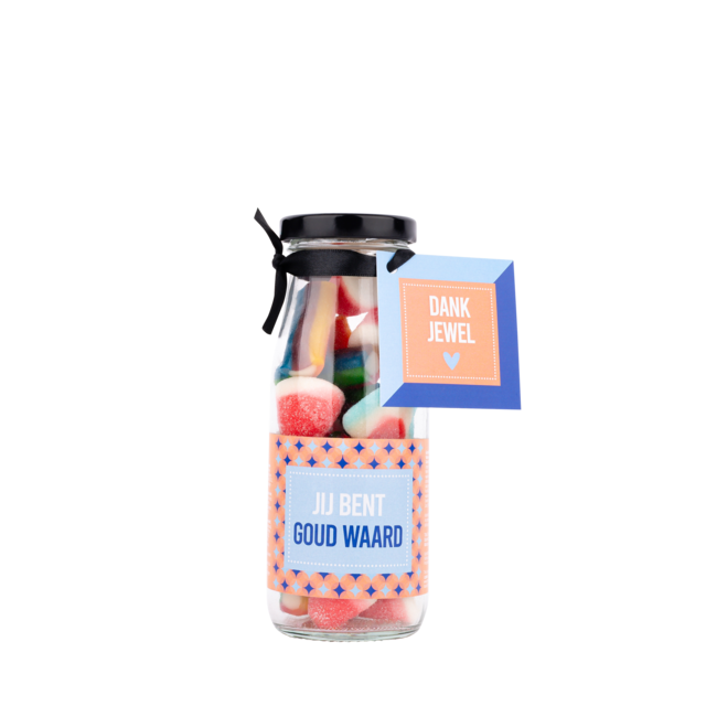 PRIMERA - Snoepflesje 250 ml - Jij bent goud waard - per 6