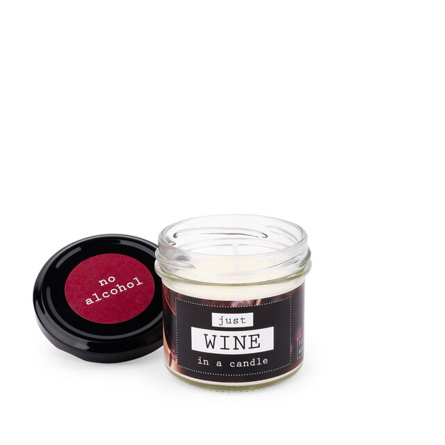 No alcohol - JUST WINE - in a candle, in luxe verpakking - per 6