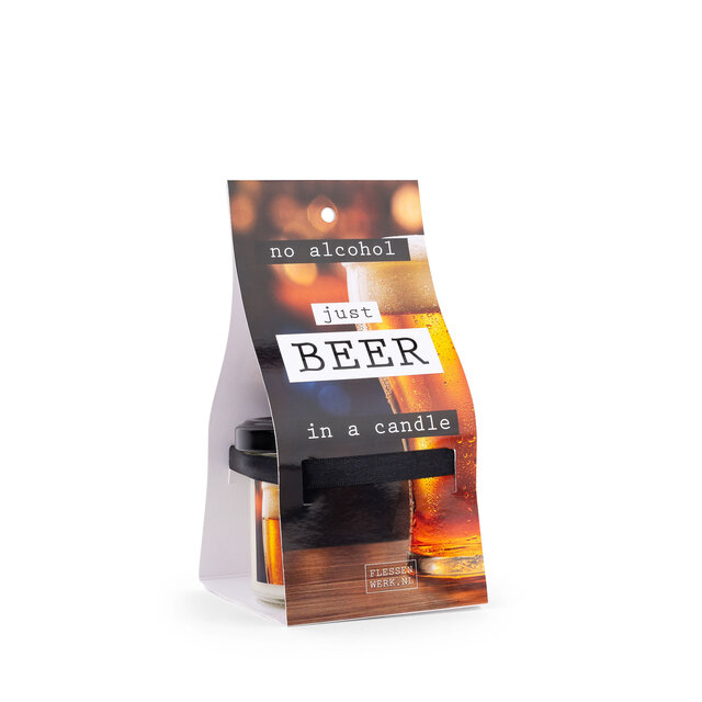 No alcohol - JUST BEER - in a candle, in luxe verpakking - per 6