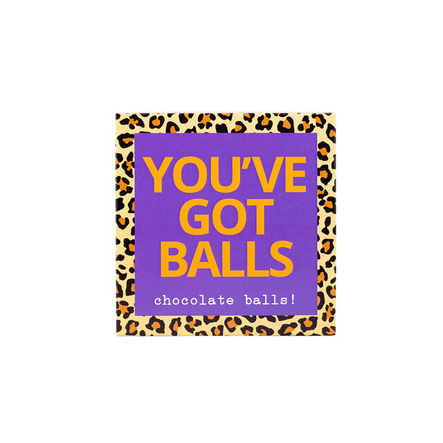 You've got balls! - Chocola  in cadeau doosje - per 6