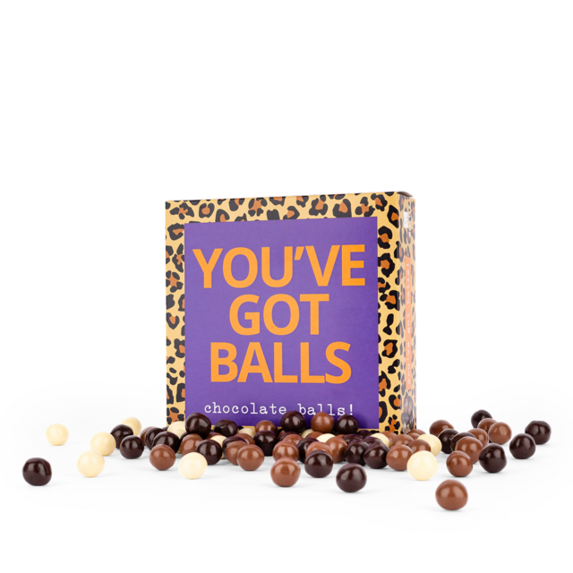 You've got balls! - Chocola  in cadeau doosje - per 6