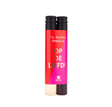 'n Dubbel drankje - op de liefde! (Rood/Roze/Goud) - per 6