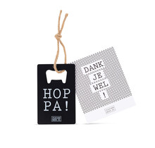 Flessenopener met kaart - Dankjewel - per 6