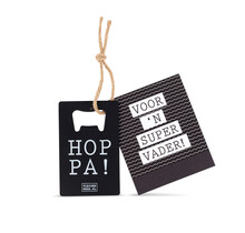 Flessenopener met kaart - Voor een super vader - per 6