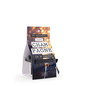 No alcohol - JUST CHAMPAGNE - in a candle, in luxe verpakking - per 6