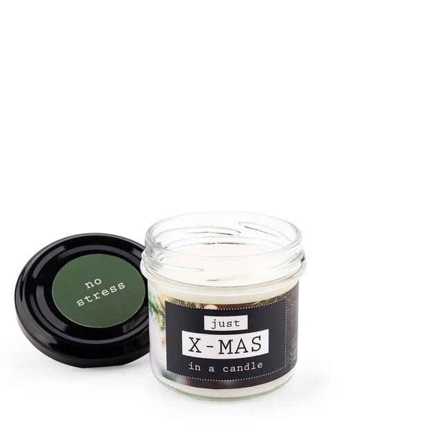 No stress - JUST X MAS - in a candle, in luxe verpakking - per 6