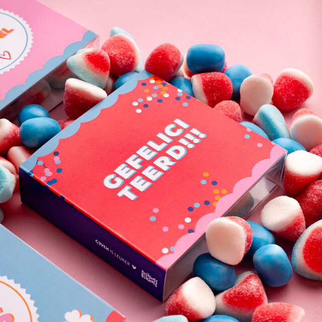 Snoepkaart - Gefeliciteerd - per 6