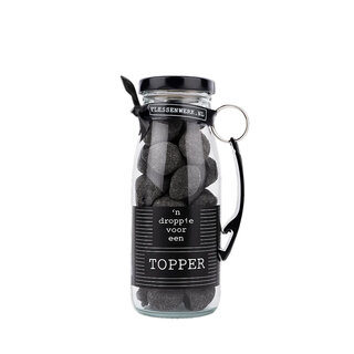 Dropflesje 250 ml ‘n Droppie voor een Topper! met flessen opener- per 6