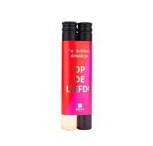 'n Dubbel drankje - op de liefde! (Rood/Roze/Goud) - per 6