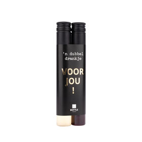 'n Dubbel drankje - Voor jou! (Zwart/Goud) - per 6