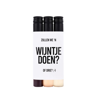 PRIMERA - 3 wijntubes - Zullen we een wijntje doen - per 6