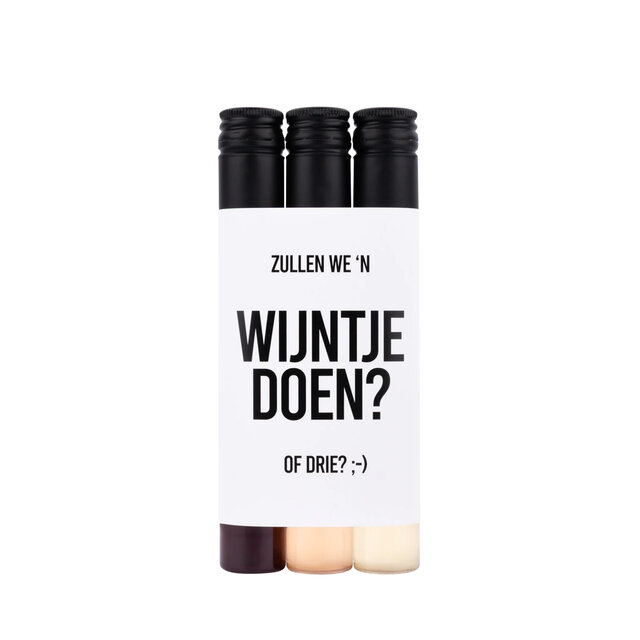 PRIMERA - 3 wijntubes - Zullen we een wijntje doen - per 6