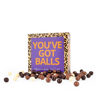 You've got balls! -  Chocola  in cadeau doosje - per 6