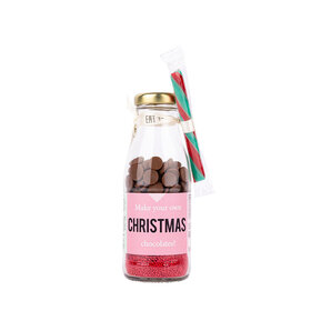 Make your own Christmas chocolates -  in flesje - per 6