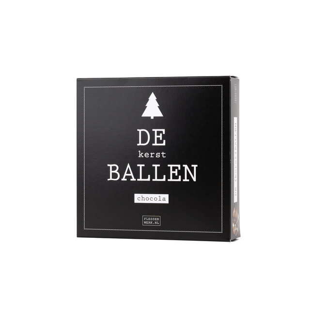 DE (Kerst)BALLEN! - chocola  in cadeau-doosje - per 6