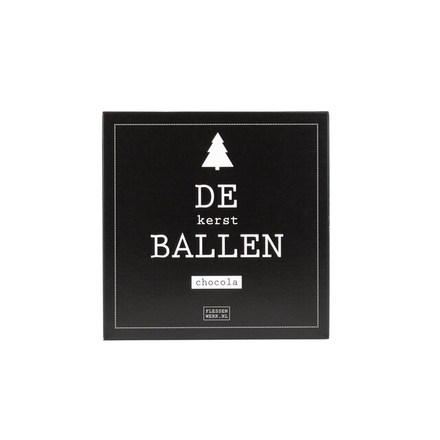 DE (Kerst)BALLEN! - chocola  in cadeau-doosje - per 6