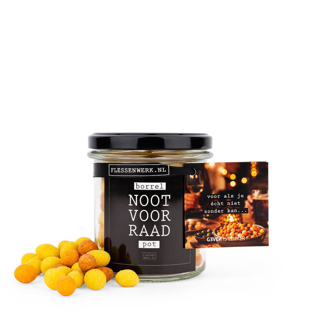 Borrel NOOTVOORRAAD in pot - per 6