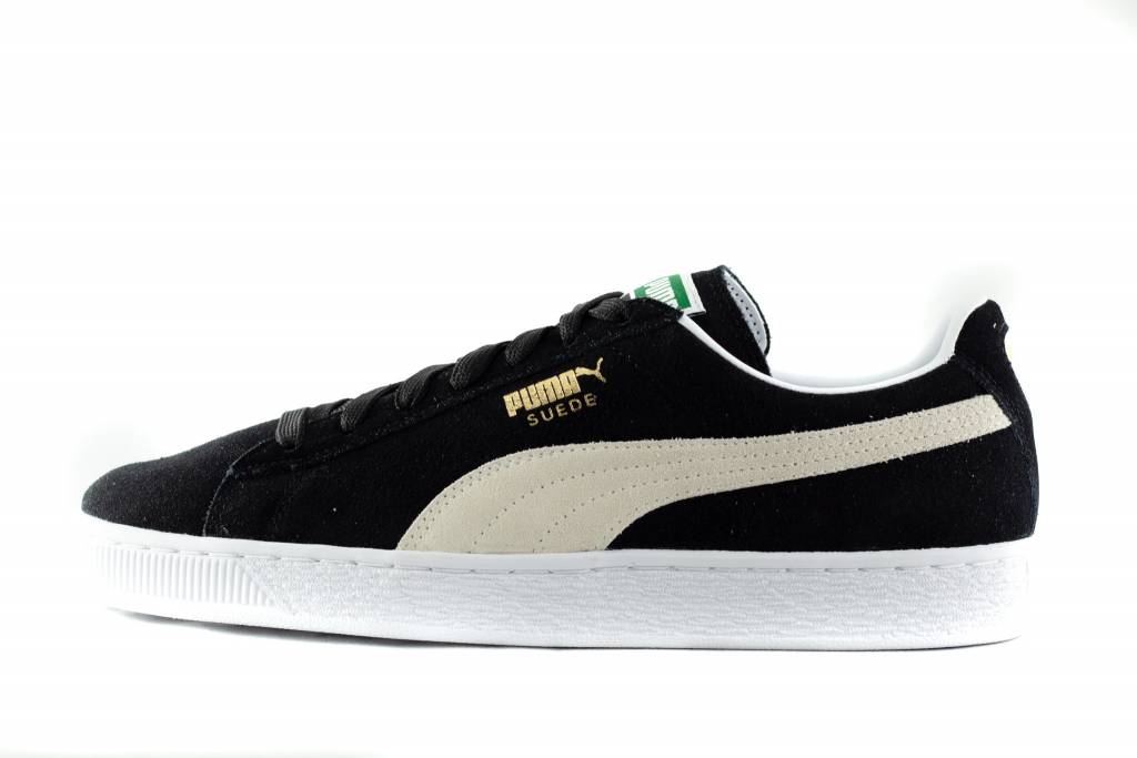 puma suede classic black and white