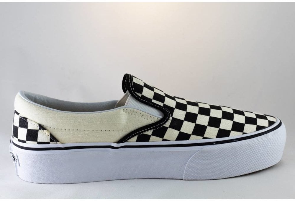 VANS SLIP-ON PLATFORM Black/Checkerboard/ White