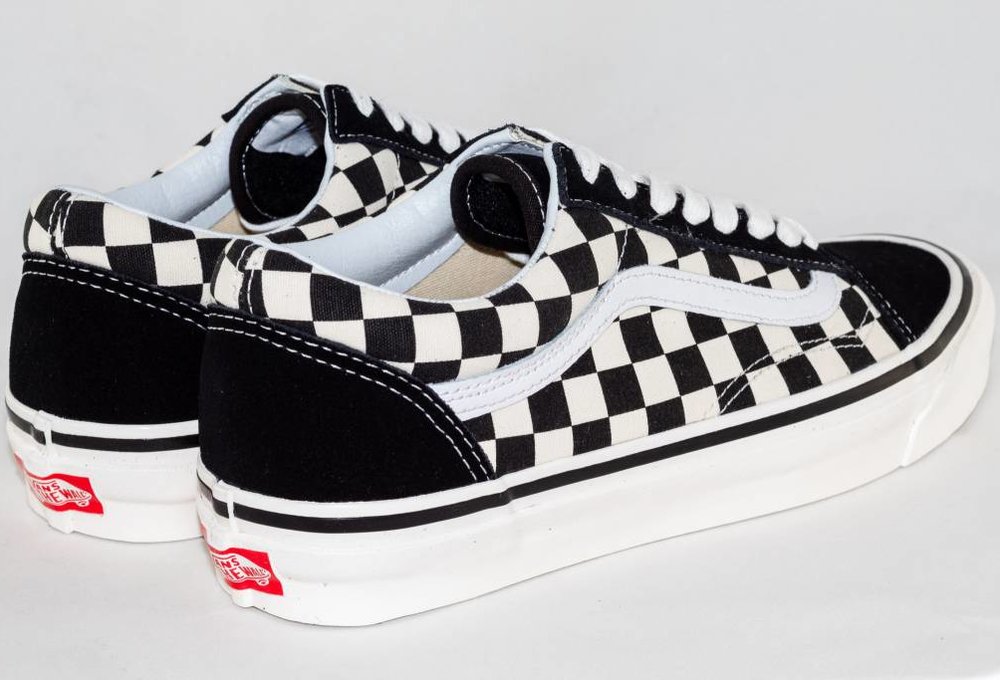 red vans checkered