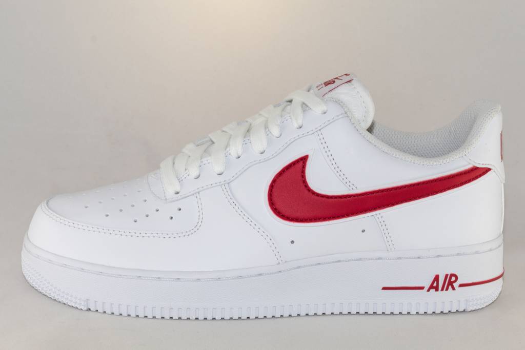 nike air force 1 white and gym red
