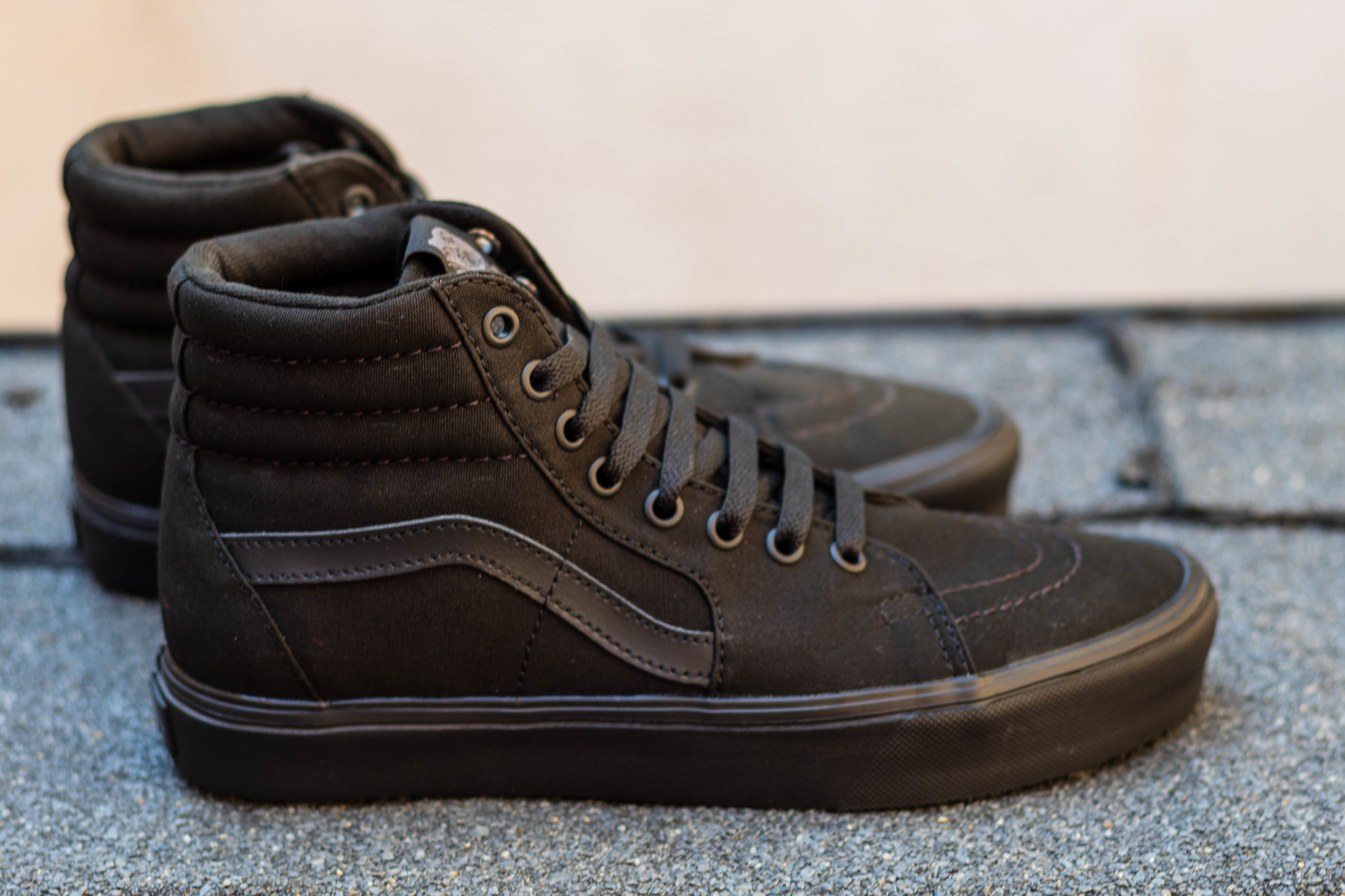 vans sk8 hi canvas black