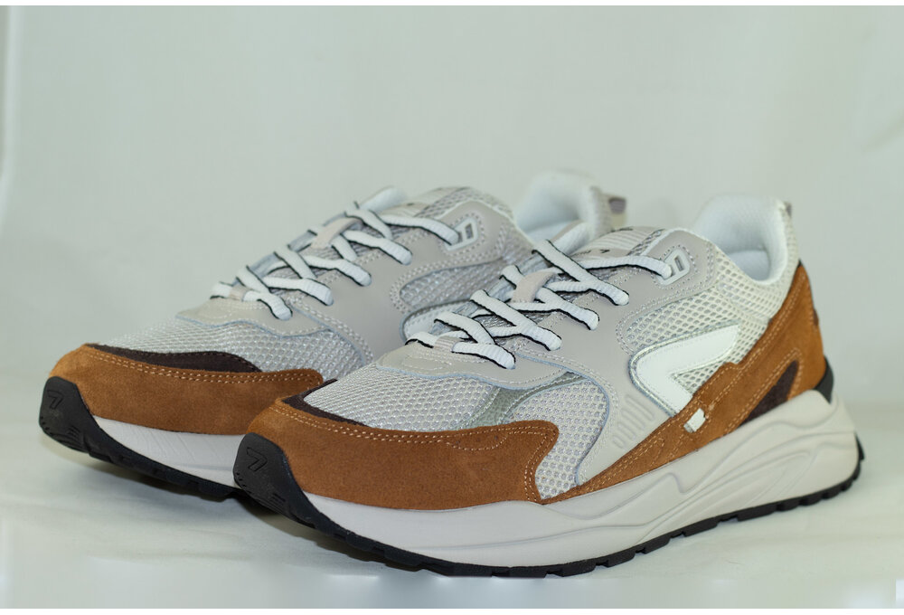 HUB GRID M37 Lt Bone/ Off White/ Cognac/ Lt Bone- Black