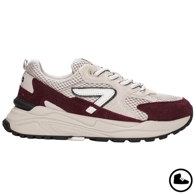 HUB GRID M46 Almond Brown/ off Wht/ Dark Burgundy/ Lt Bone- Blk