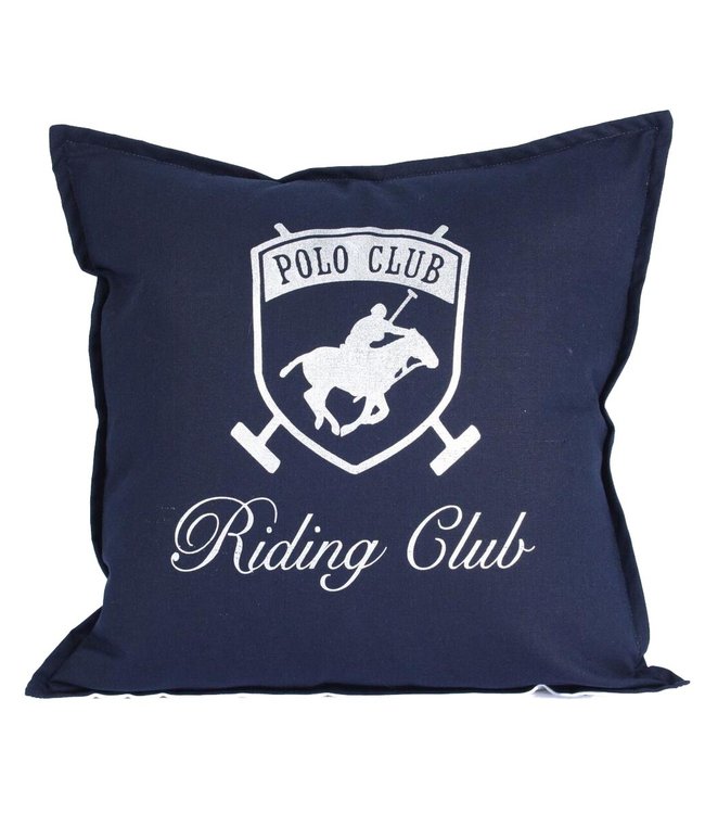 Throw Pillow 45x45 Cm Navy Linen Riding Club Indigo Island