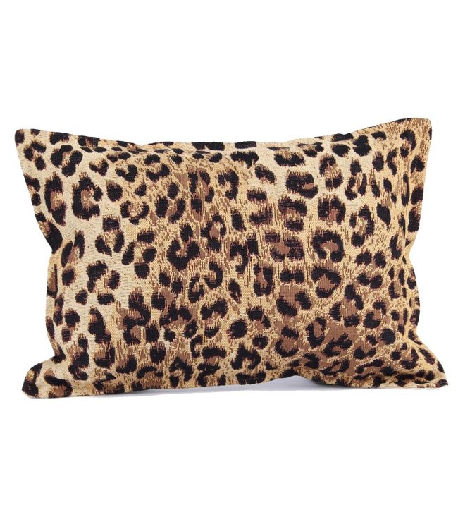 Throw Pillow 25x35 Cm Xs Jacquard Leopard Indigo Island