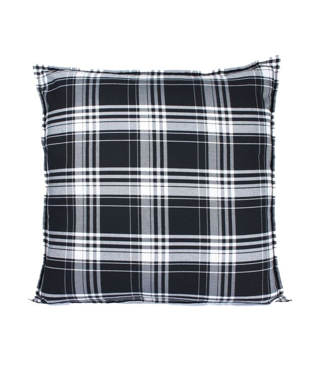Throw Pillow 60x60 Cm Chester Tartan Black And White