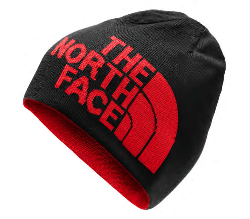 north face red beanie hat
