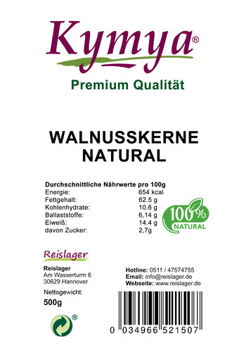 Walnusskerne  %100 Natural 500g 