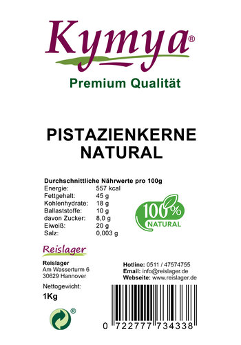 Pistazienkerne 100% Natural 1Kg 