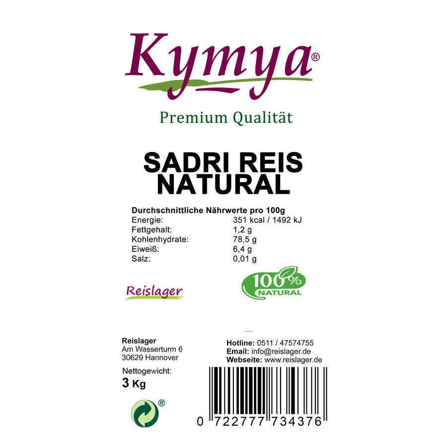 Sadri Reis Kymya   3 kg  Natural