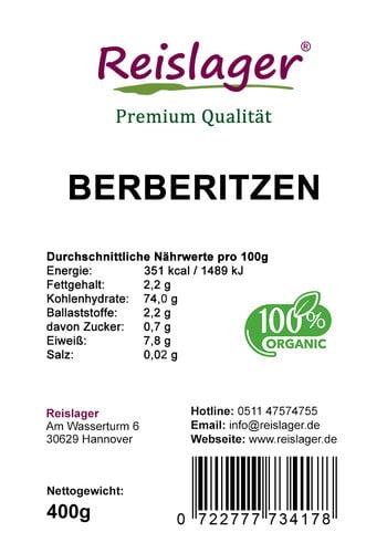 Berberitzen 100% Natural  400g 