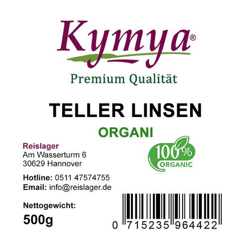 Teller Linsen Organic 500g 