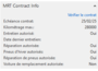 Interface MRT Renta Plateforme: Info du contrat leasing et demande d'approbation