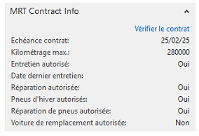 Interface MRT Renta Plateforme: Info du contrat leasing et demande d'approbation