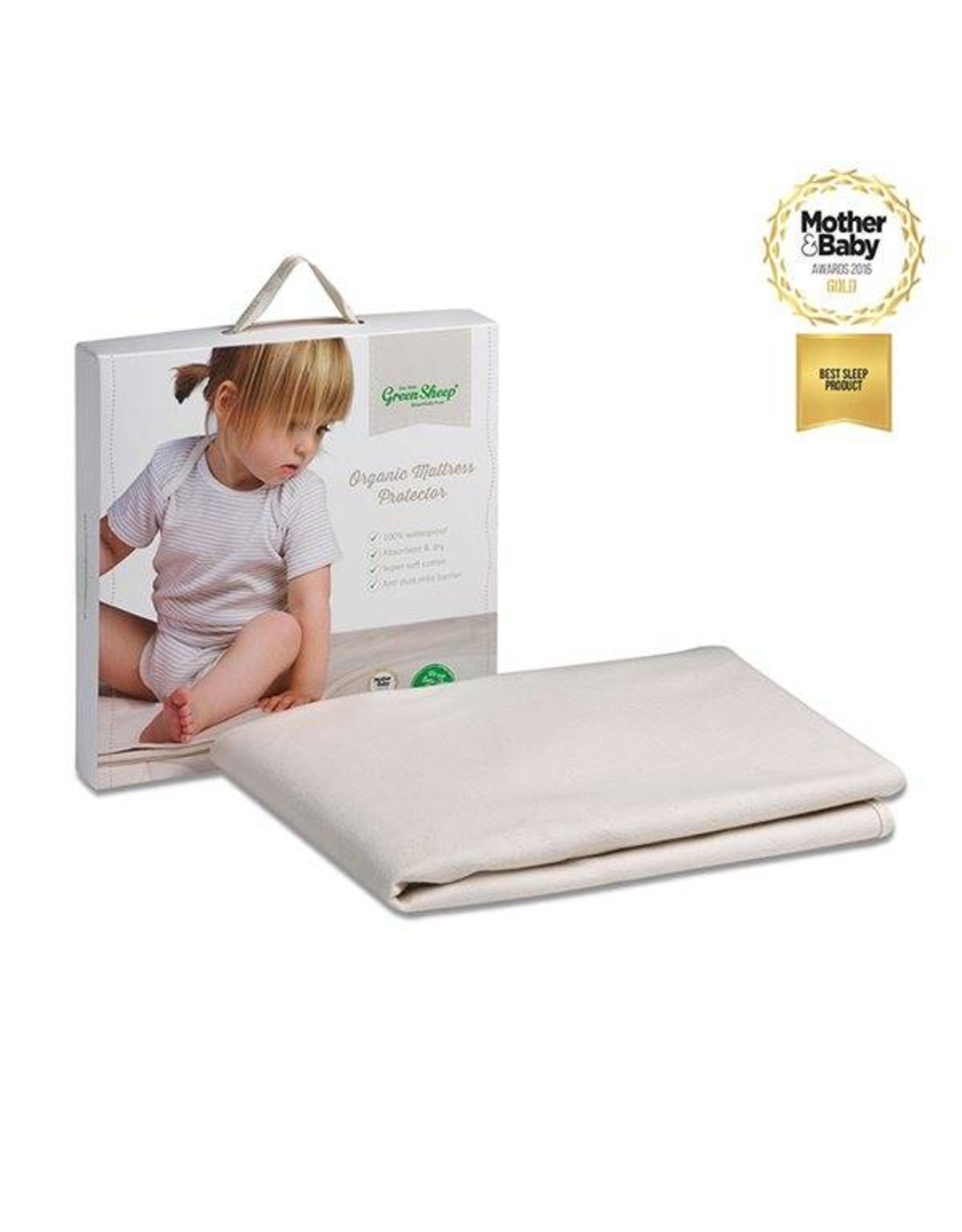Little Green Sheep Organic Cotbed Mattress Protector- 70x140cm