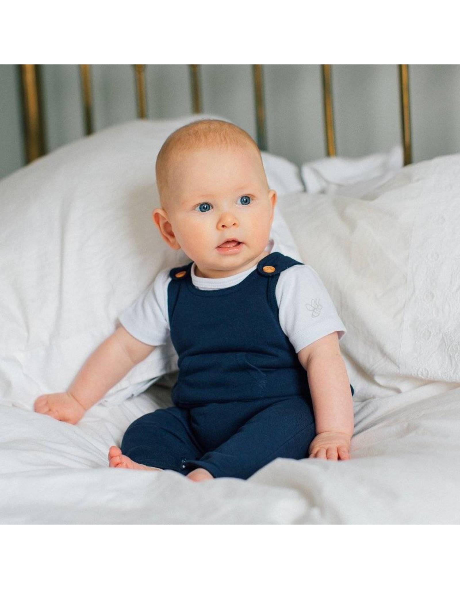 Dotty Dungarees Round Neck Vest- 6-12 months